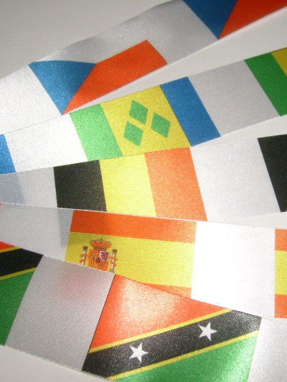 Union Jack UK printed ribbon